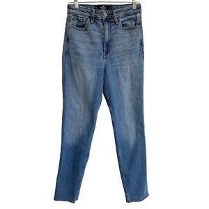 Hollister 1R Ultra high Rise Mom Jeans‎ Raw Hem W25 X 27 - New